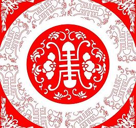 復(fù)古花紋矢量圖圖片