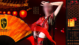 最新中國風PSD海報素材美女