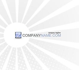 蓝色企业logo图片