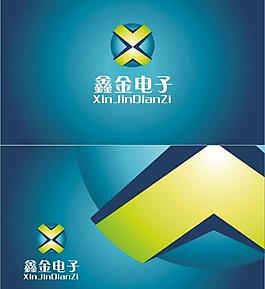 鑫金電子logo名片圖片