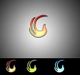 鳳凰 水晶 logo 設(shè)計圖片