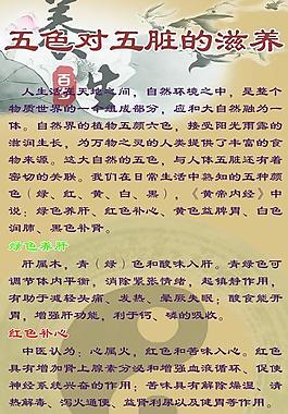 關于五色養生的展架圖片