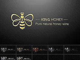 蜜蜂 蜂蜜 logo 標志 設計圖片