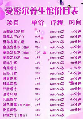 價目表圖片