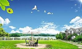 綠色田園圖片