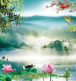 山水画素材下载