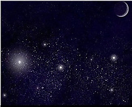 筆刷月亮星光