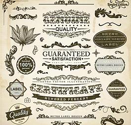 歐式花紋標(biāo)簽圖片