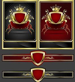 金色標(biāo)簽橫幅盾牌圖片