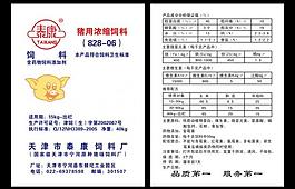 豬飼料標簽圖片