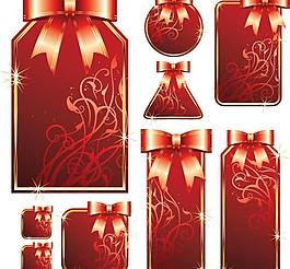 紅色蝴蝶結(jié)標(biāo)簽圖片