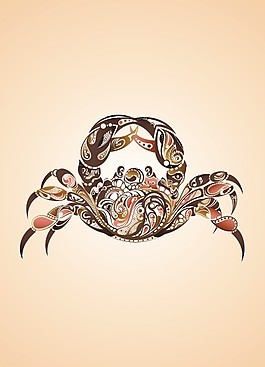 中国风剪纸感花纹