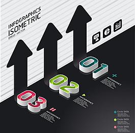 箭頭立體數字時尚標簽圖片