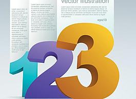 3d数字序号标签图片