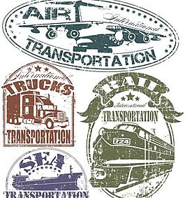 懷舊交通工具標簽貼紙圖片