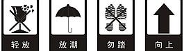 包裝盒上的標簽 向上 防潮圖片