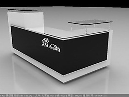 黑色轉(zhuǎn)角柜3d模型