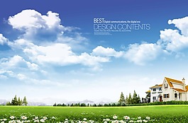 綠色背景