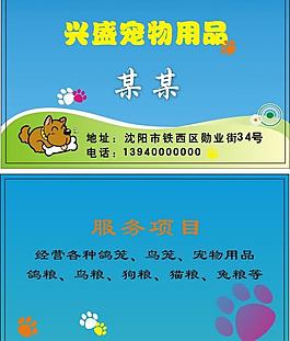 宠物名片图片