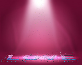聚光燈下的LOVE背景PSD分層素材