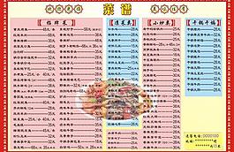 菜譜 菜單圖片