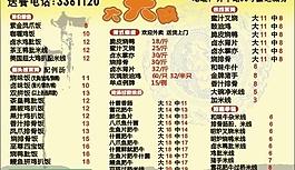 餐飲菜單圖片