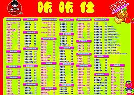咔咔士菜單圖片