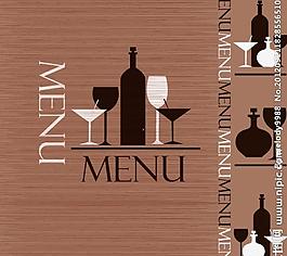 歐式花紋菜單封面圖片