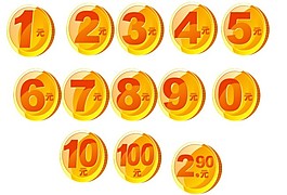 硬幣價(jià)格樣式