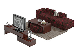 沙發組合3D模型