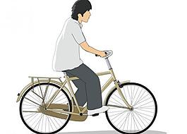 骑自行车的男子图片