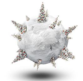 圣誕雪球上的圣誕樹圖片