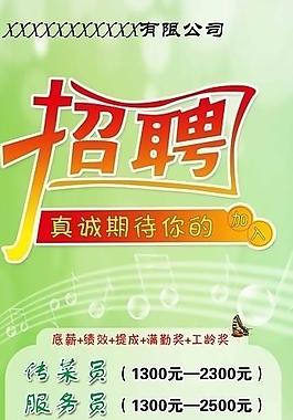 招聘易拉寶 招聘廣告 餐飲招聘圖片