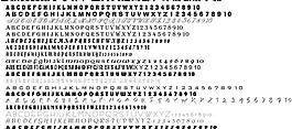 百款英文數字字體圖片