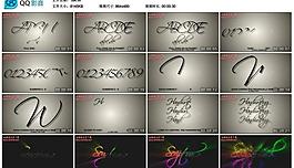 數(shù)字手寫(xiě)體ae模版圖片
