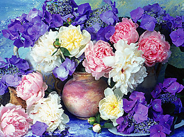 油畫花卉