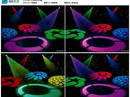 五彩光和花型舞臺(tái)圖片