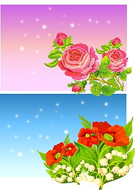 玫瑰花太陽花和葉子