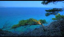 藍天海岸風景景色視頻圖片