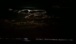 夜景月亮风景画视频图片