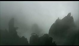 山峰云霧風景畫視頻圖片