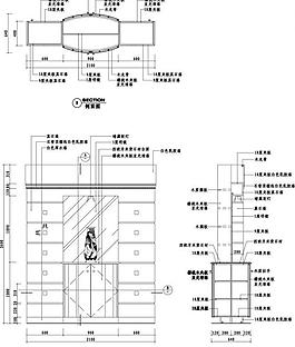 玄關(guān)墻立剖面圖片