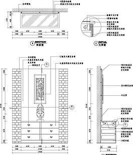 玄關(guān)墻立剖面圖片