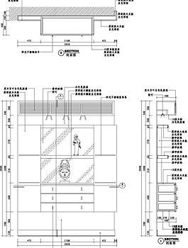 玄關(guān)墻立剖面圖片