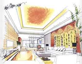 室內(nèi)設(shè)計手繪效果圖圖片