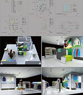 服裝專(zhuān)賣(mài)店 施工圖圖片