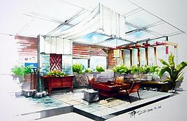 室內(nèi)設(shè)計(jì)手繪效果圖圖片