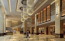 酒店大堂室內(nèi)效果圖圖片