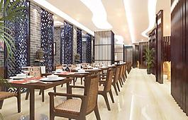 中式餐廳散座區(qū)圖片