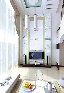 3d室內作品 電視墻圖片